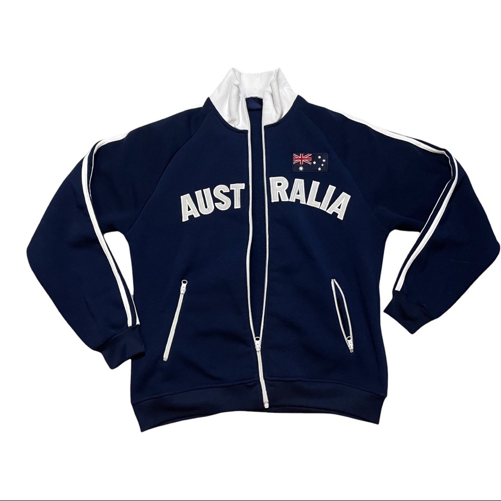 Australia Brand Full Zip Up Jacket Mens Navy Blue XL